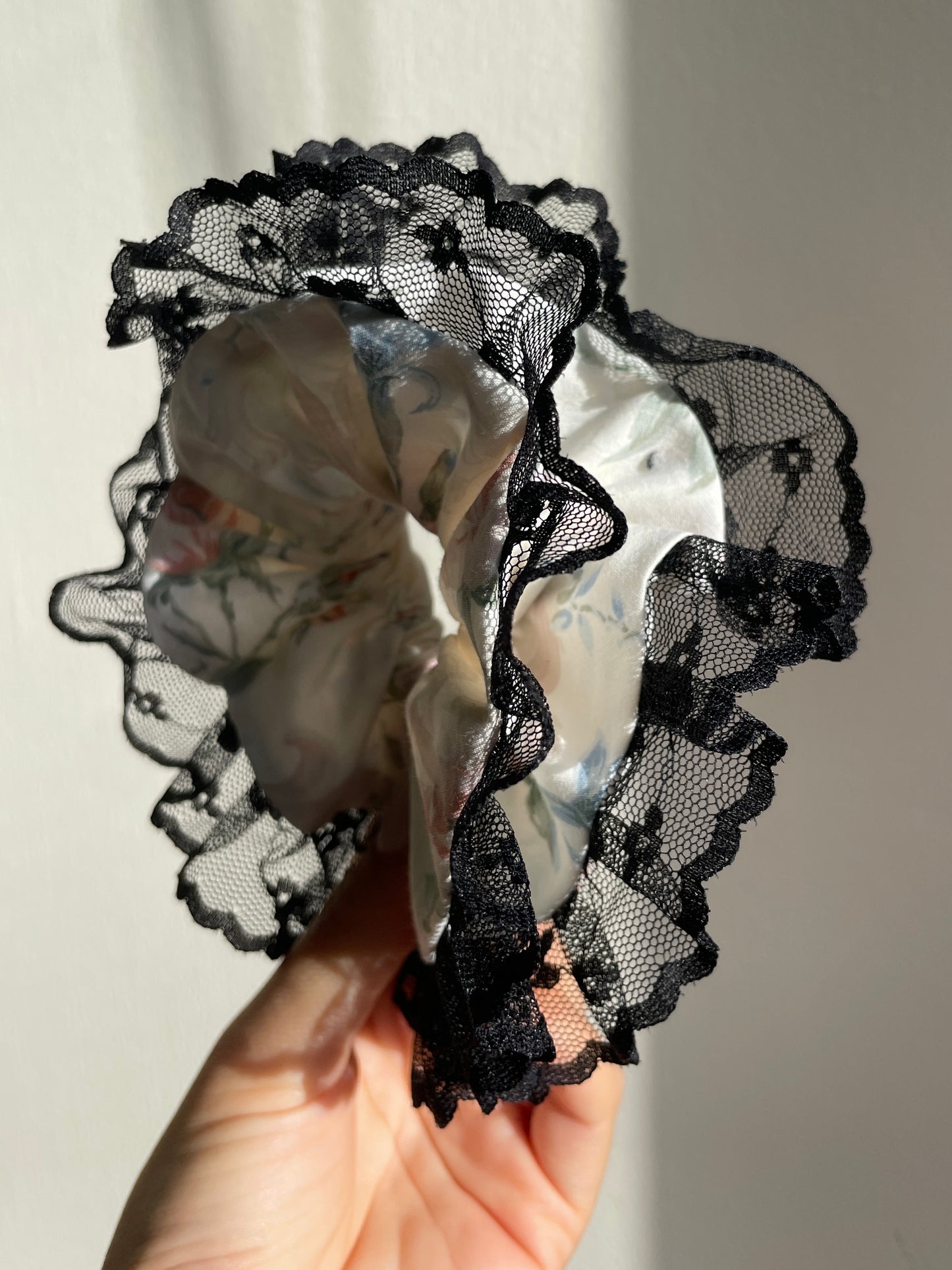 Rosewood Black Lace Scrunchie