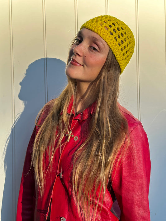 Crochet Beanie (Yellow)